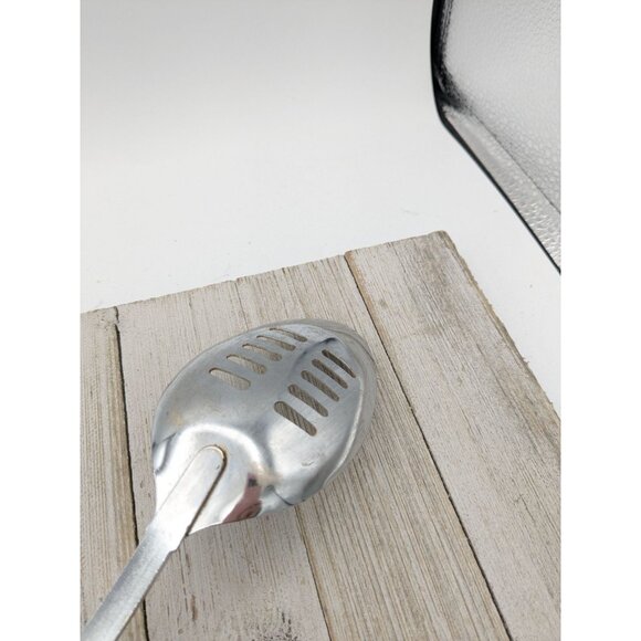 Ekco Chromium Plated Slotted Serving Spoon 12" White Veggies - Picture 5 of 7